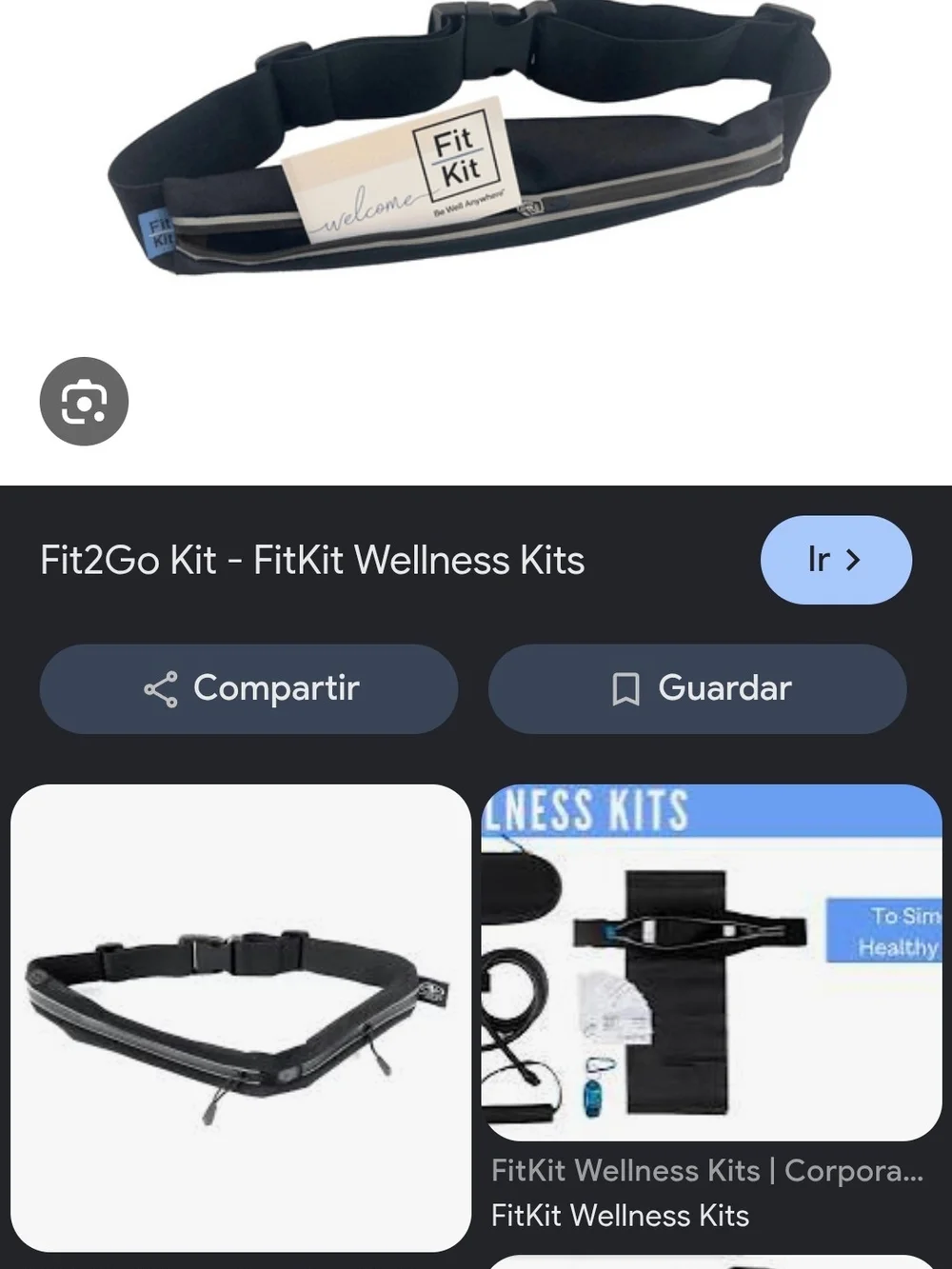 Fit Kit.Black Running Belt with Reflective Zip -